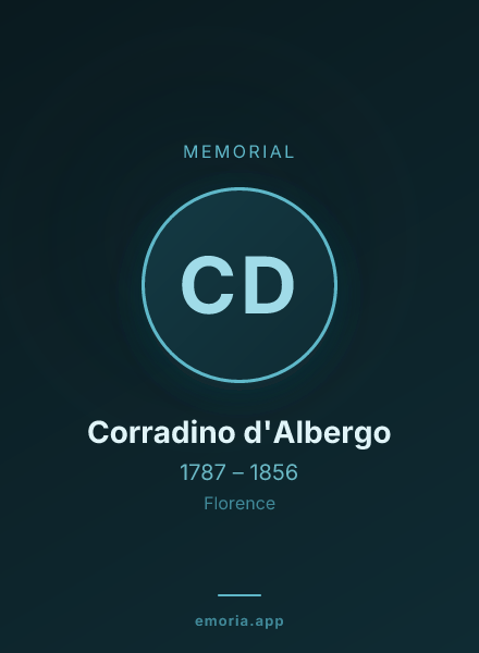 Memorial portrait of Corradino d'Albergo