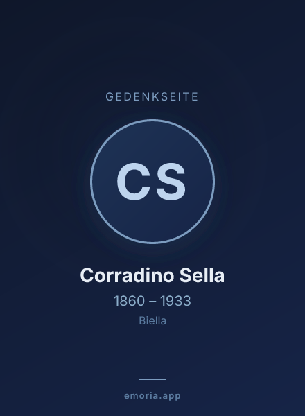 Gedenkportrait von Corradino Sella