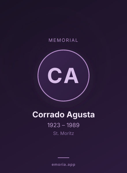 Memorial portrait of Corrado Agusta