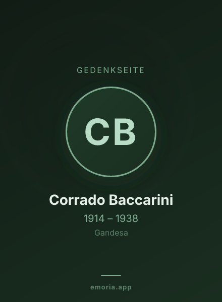 Gedenkportrait von Corrado Baccarini