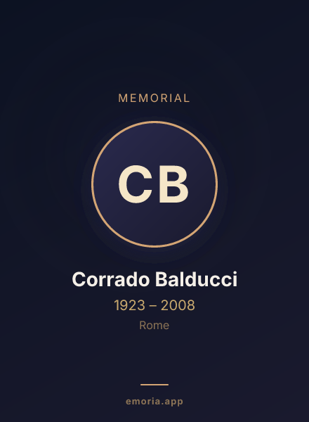 Memorial portrait of Corrado Balducci