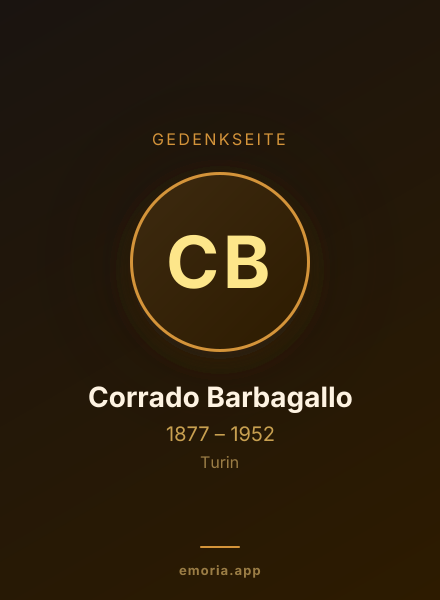 Gedenkportrait von Corrado Barbagallo