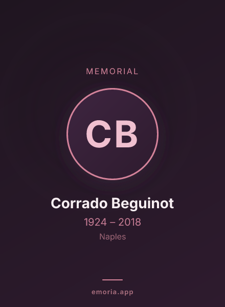 Memorial portrait of Corrado Beguinot