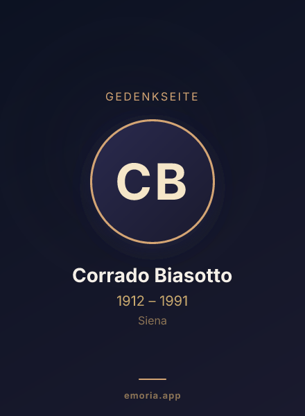 Gedenkportrait von Corrado Biasotto