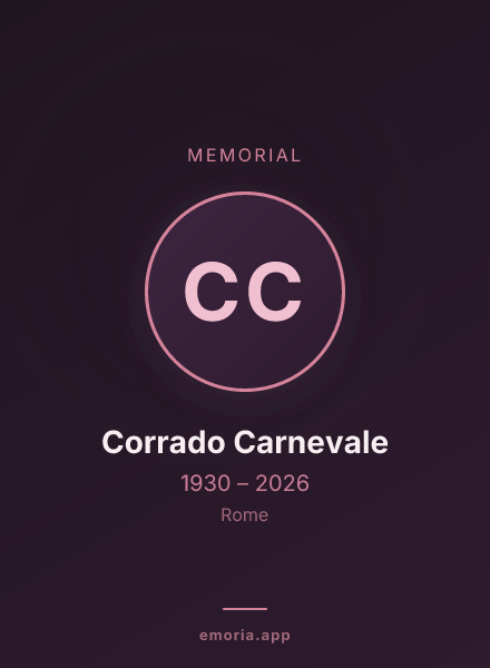 Memorial portrait of Corrado Carnevale