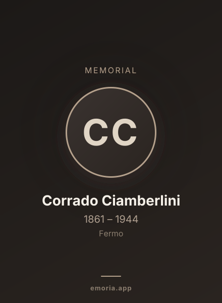 Memorial portrait of Corrado Ciamberlini