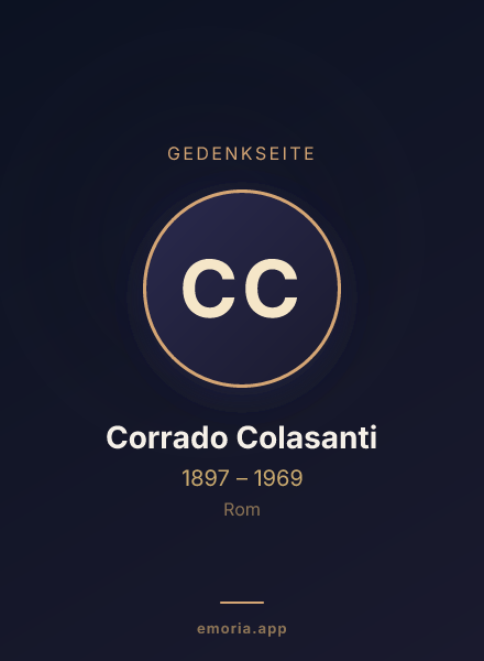 Gedenkportrait von Corrado Colasanti