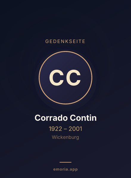 Gedenkportrait von Corrado Contin