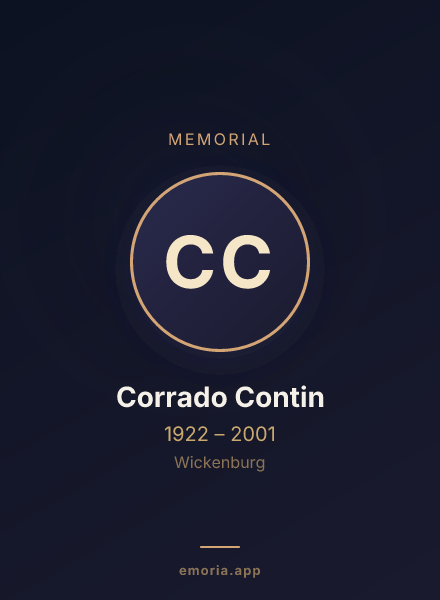 Memorial portrait of Corrado Contin