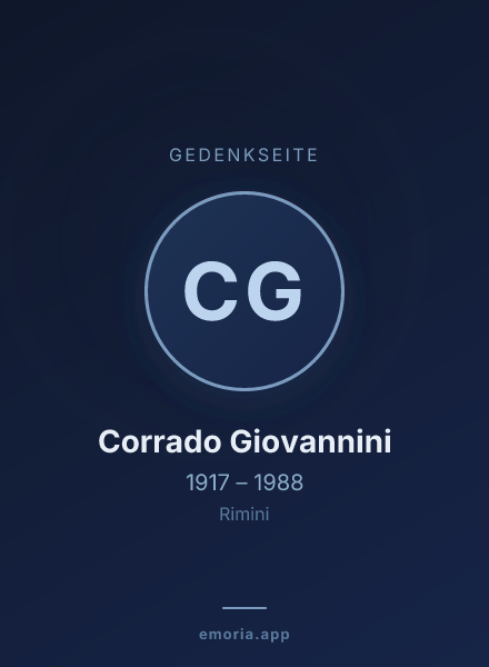 Gedenkportrait von Corrado Giovannini