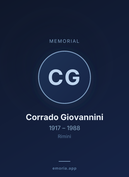 Memorial portrait of Corrado Giovannini