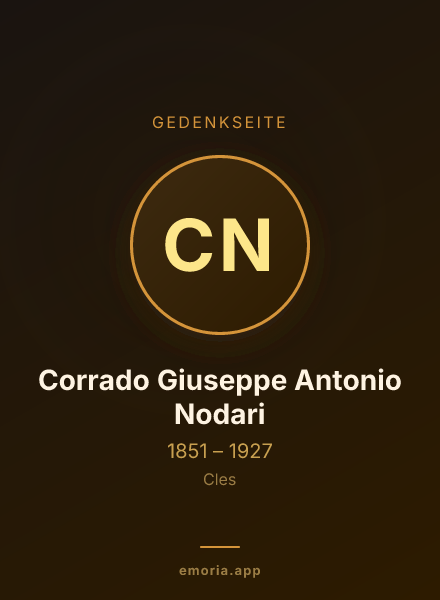 Gedenkportrait von Corrado Giuseppe Antonio Nodari