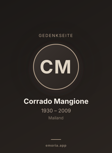 Gedenkportrait von Corrado Mangione