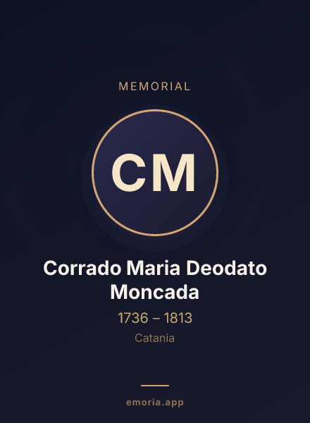 Memorial portrait of Corrado Maria Deodato Moncada