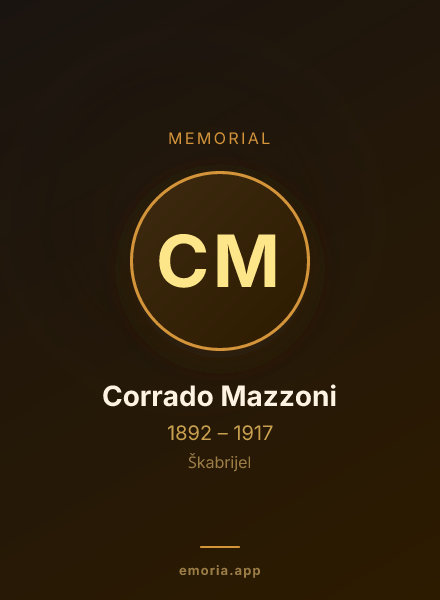 Memorial portrait of Corrado Mazzoni