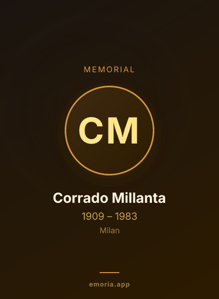 Memorial portrait of Corrado Millanta