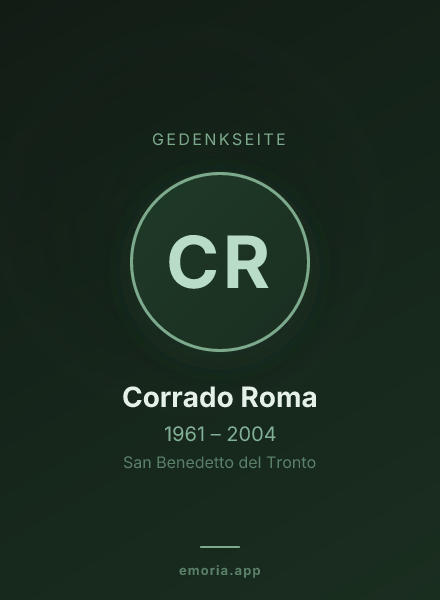 Gedenkportrait von Corrado Roma