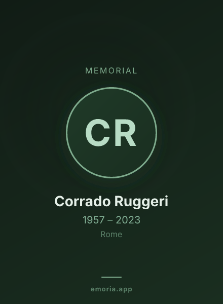 Memorial portrait of Corrado Ruggeri