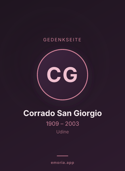 Gedenkportrait von Corrado San Giorgio