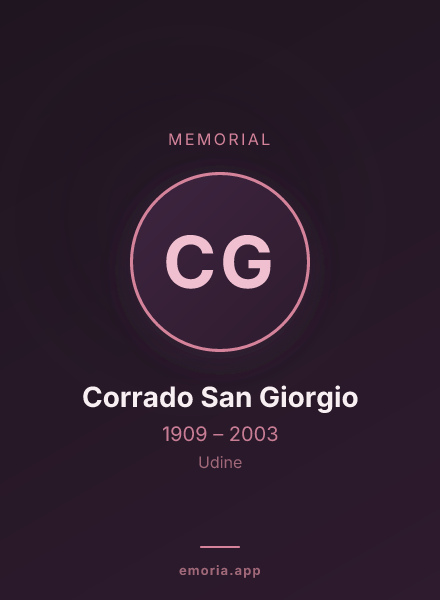 Memorial portrait of Corrado San Giorgio