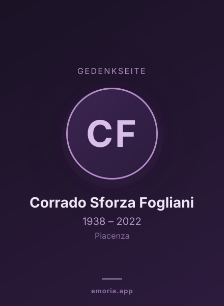 Gedenkportrait von Corrado Sforza Fogliani