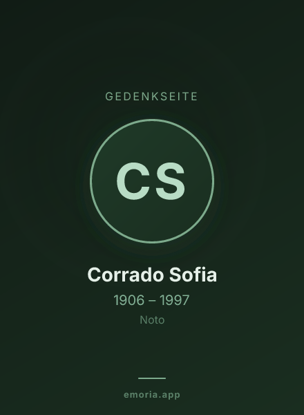 Gedenkportrait von Corrado Sofia