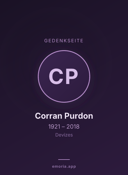Gedenkportrait von Corran Purdon