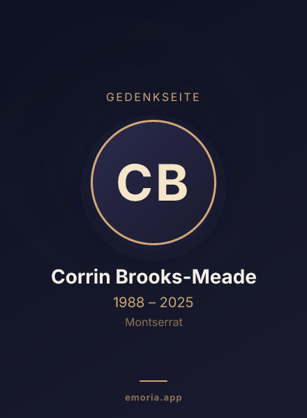Gedenkportrait von Corrin Brooks-Meade