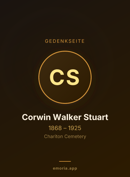 Gedenkportrait von Corwin Walker Stuart