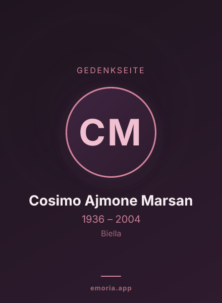 Gedenkportrait von Cosimo Ajmone Marsan