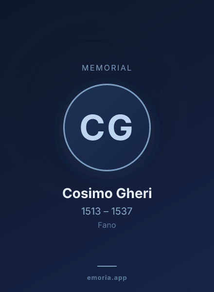 Memorial portrait of Cosimo Gheri