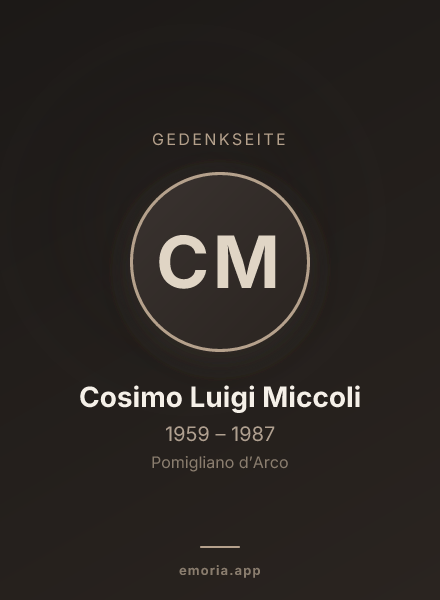 Gedenkportrait von Cosimo Luigi Miccoli