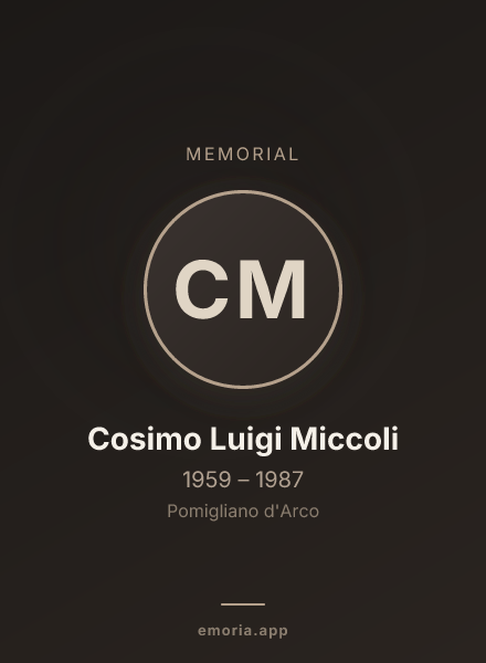 Memorial portrait of Cosimo Luigi Miccoli