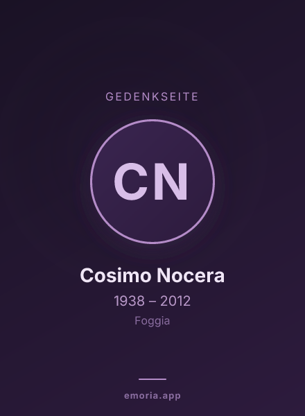 Gedenkportrait von Cosimo Nocera