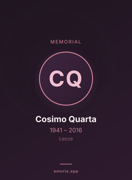 Memorial portrait of Cosimo Quarta