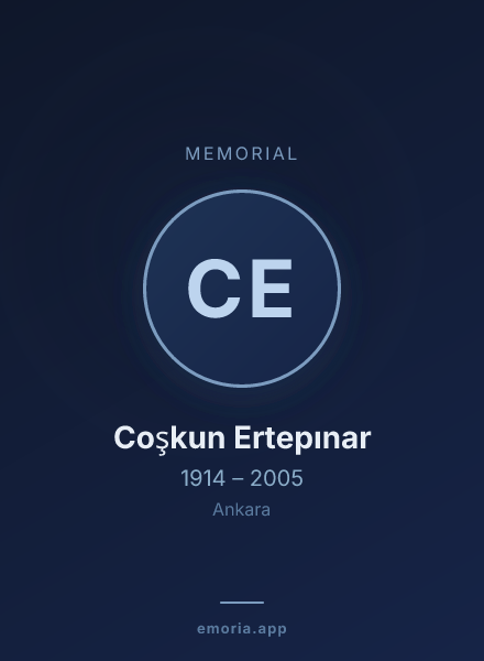 Memorial portrait of Coşkun Ertepınar