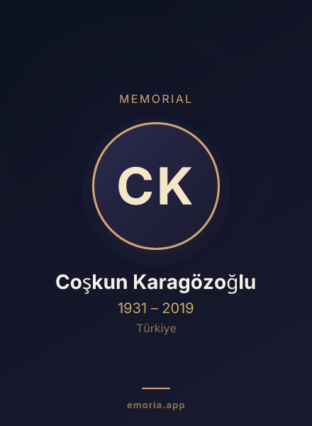 Memorial portrait of Coşkun Karagözoğlu