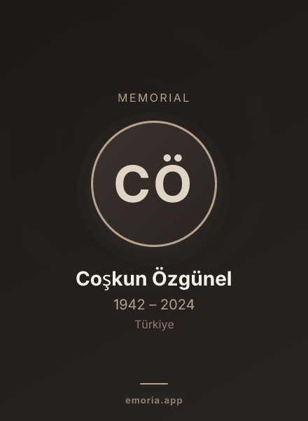 Memorial portrait of Coşkun Özgünel