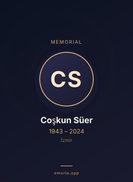 Memorial portrait of Coşkun Süer