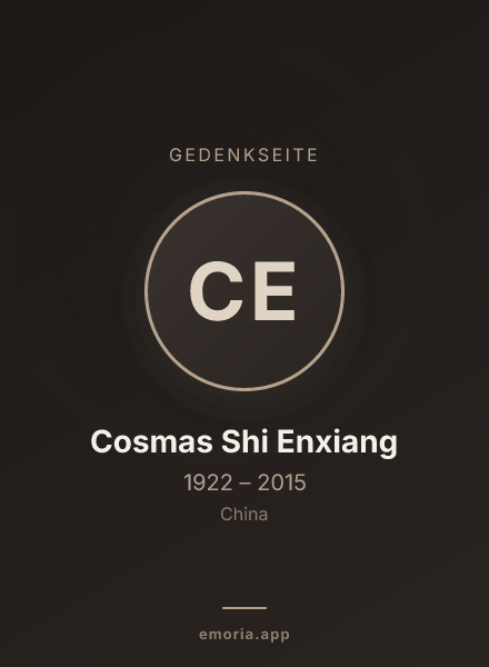 Gedenkportrait von Cosmas Shi Enxiang