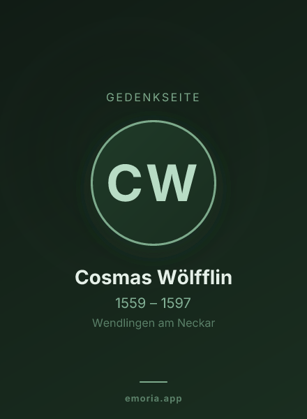 Gedenkportrait von Cosmas Wölfflin
