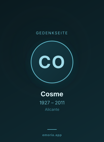 Gedenkportrait von Cosme
