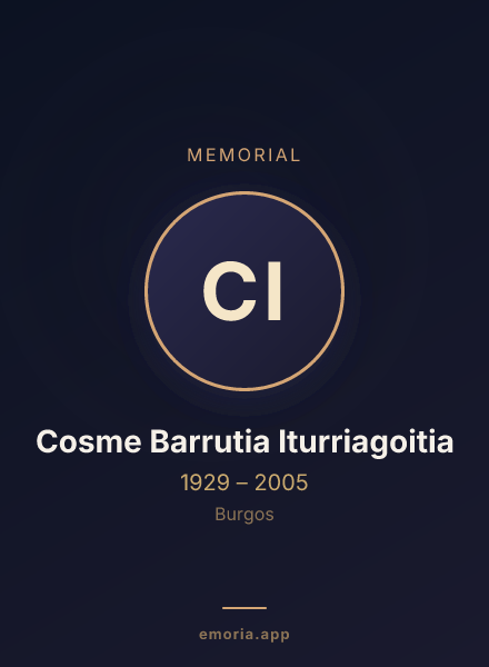 Memorial portrait of Cosme Barrutia Iturriagoitia