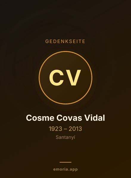 Gedenkportrait von Cosme Covas Vidal