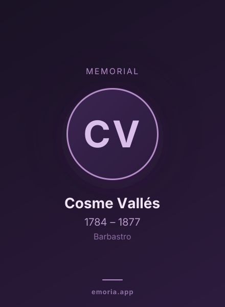 Memorial portrait of Cosme Vallés