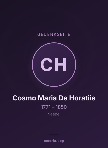 Gedenkportrait von Cosmo Maria De Horatiis
