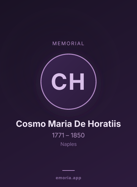 Memorial portrait of Cosmo Maria De Horatiis