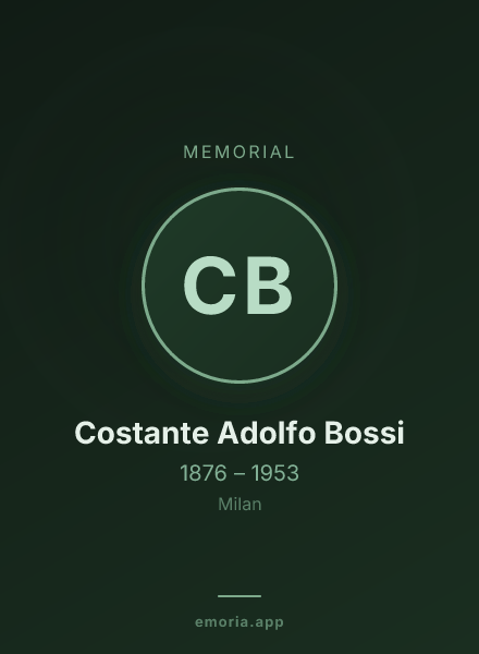 Memorial portrait of Costante Adolfo Bossi