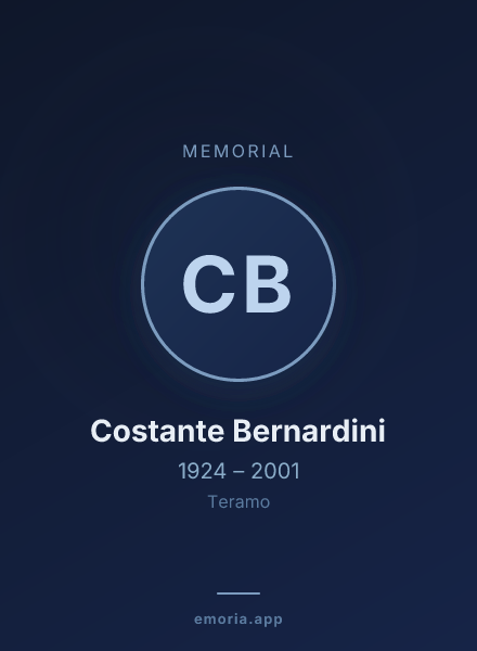 Memorial portrait of Costante Bernardini