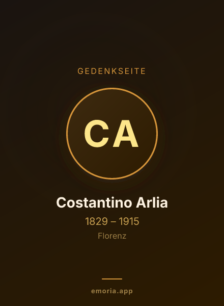 Gedenkportrait von Costantino Arlia